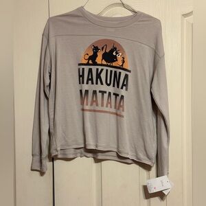 NWT Disney Hakuna Matata khaki long sleeve T-shirt - Large